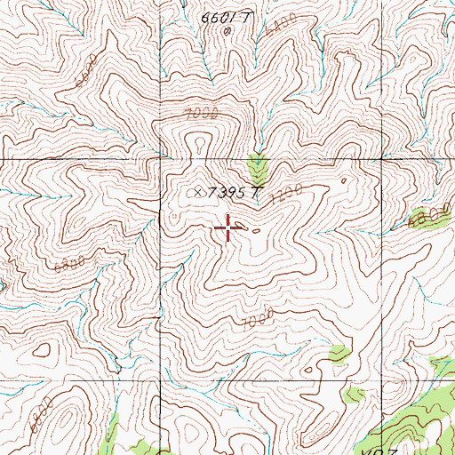 Topographic Map of Pearsons Peak, NV