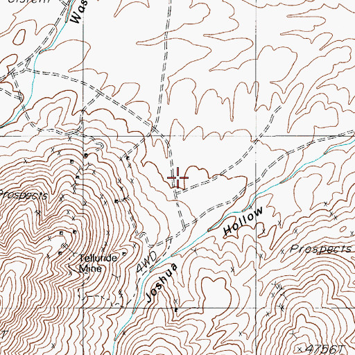 Topographic Map of Telluride (historical), NV