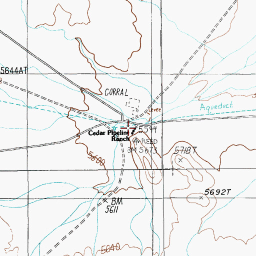 Topographic Map of Reed (historical), NV