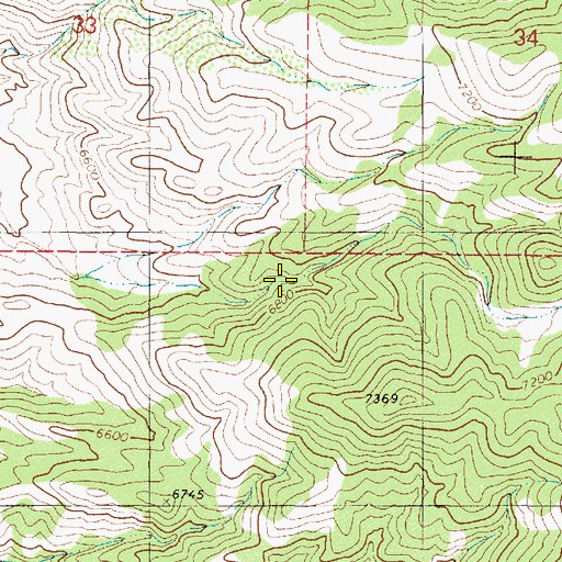 Topographic Map of Corner Spring, NV