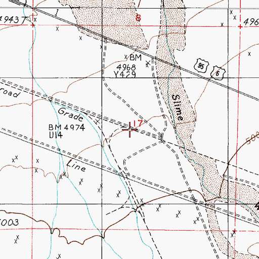 Topographic Map of Goldfield Junction (historical), NV