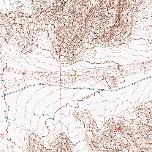 Topographic Map of Devils Hole Hills, NV