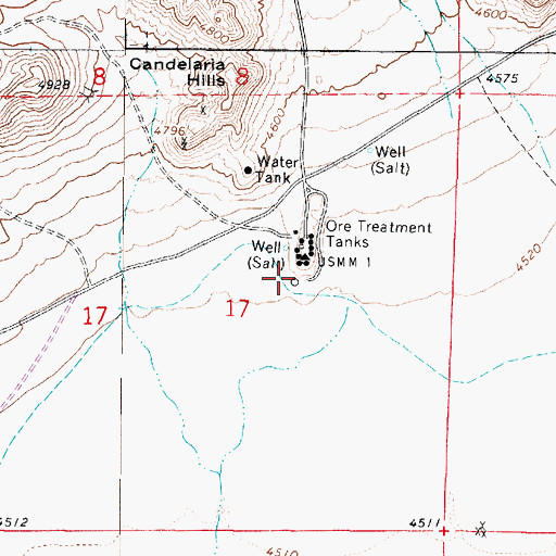 Topographic Map of Goodwins Borax Works (historical), NV