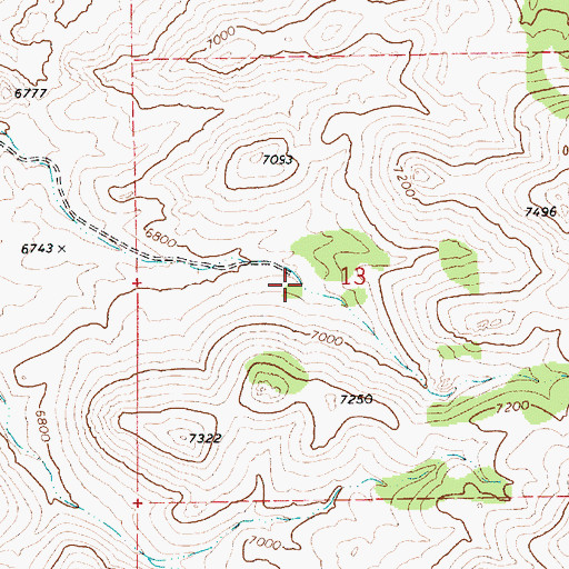 Topographic Map of Lower Belie Helen Gulch Well Number One, NV