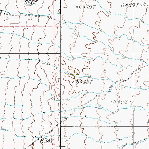 Topographic Map of Thunder Mountain Spring, NV