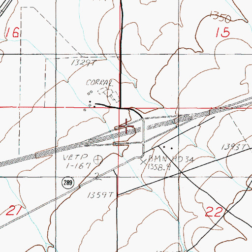 Topographic Map of East Winnemucca Interchange, NV