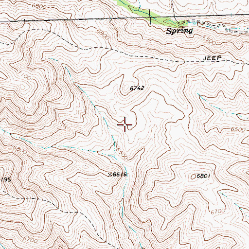 Topographic Map of H D Range, NV