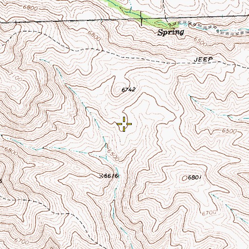 Topographic Map of H D Range, NV