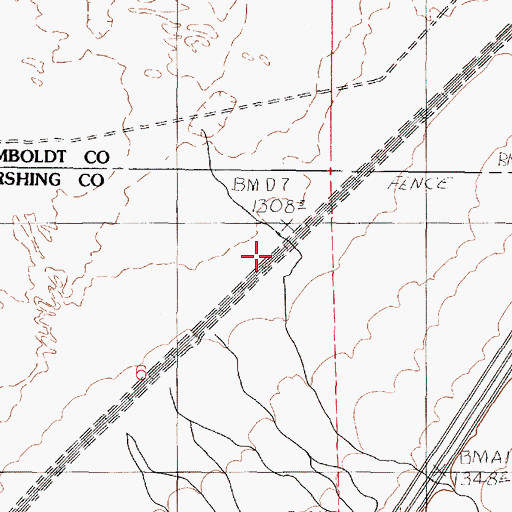 Topographic Map of Lamar (historical), NV