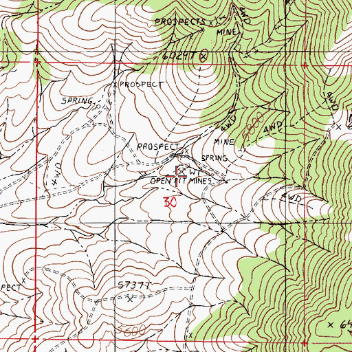 Topographic Map of Blackhawk Mine, NV