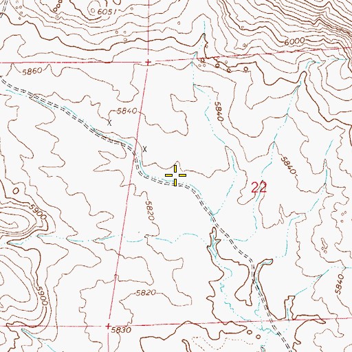 Topographic Map of Ivanhoe Flat, NV