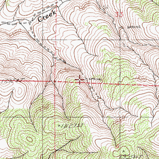 Topographic Map of Rasberry Spring One, NV