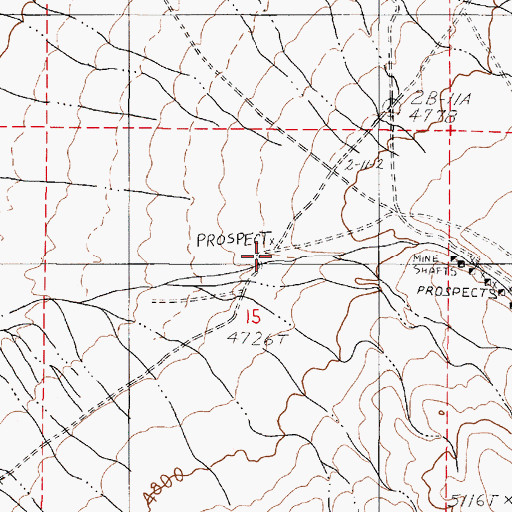 Topographic Map of Rock Hill Creek, NV