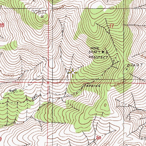 Topographic Map of East Range, NV