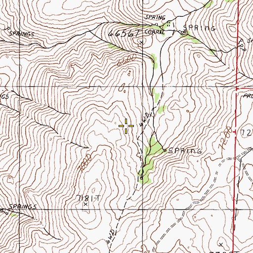 Topographic Map of Pine Forest Range, NV