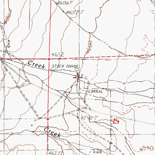 Topographic Map of Steves Ranch (historical), NV