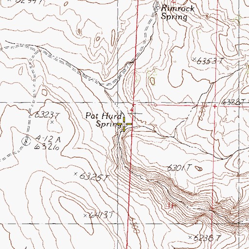 Topographic Map of Pat Hurd Spring, NV