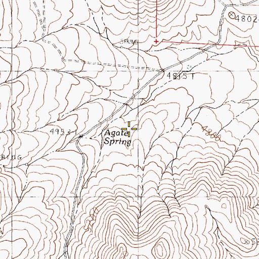 Topographic Map of Agate Spring, NV