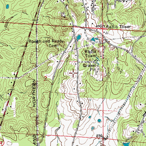 Topographic Map of KHBM-FM (Monticello), AR