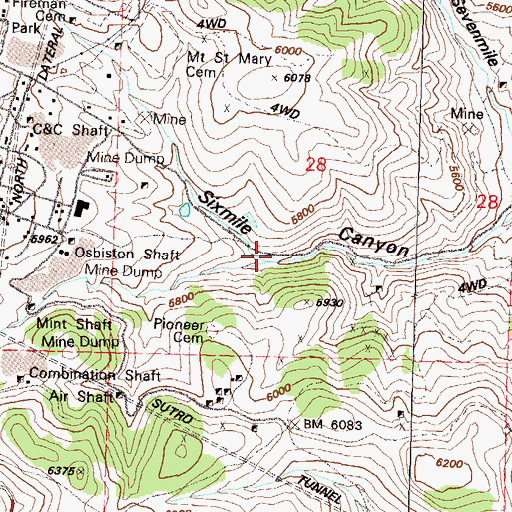 Topographic Map of De Lands Mill, NV