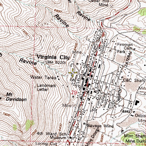 Topographic Map of Battery Mill (historical), NV
