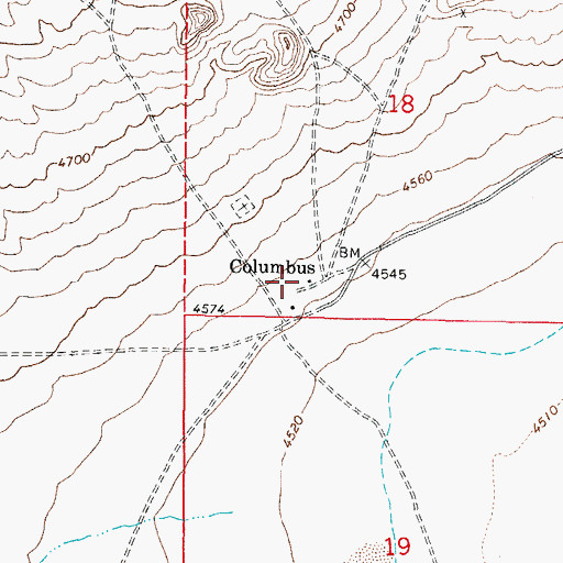 Topographic Map of Colonel Youngs Mill (historical), NV