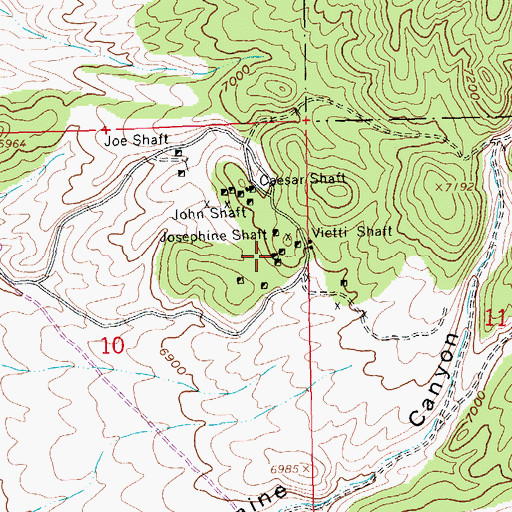 Topographic Map of Steptoe Mine, NV