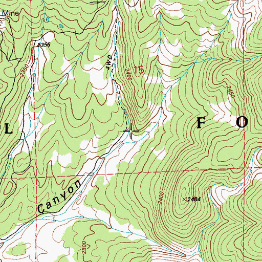 Topographic Map of Alameda Mine, NV