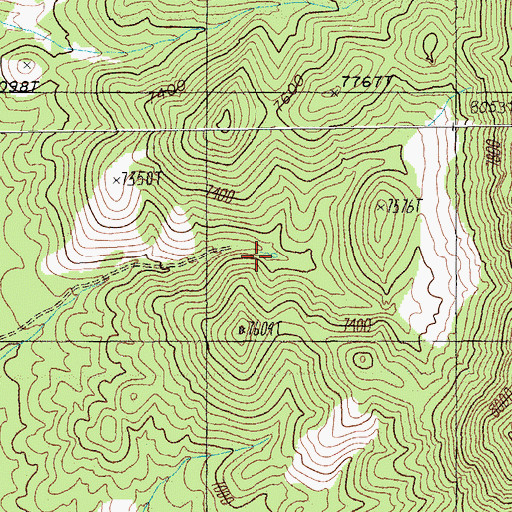 Topographic Map of Bullwack Spring, NV
