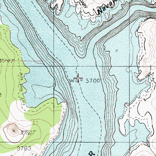 Topographic Map of Navajo Creek, AZ