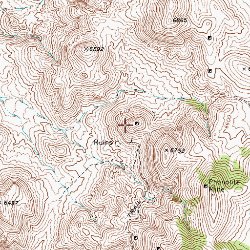Topographic Map of Paymaster Mine, NV