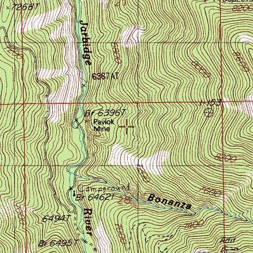 Topographic Map of Taft Mine, NV