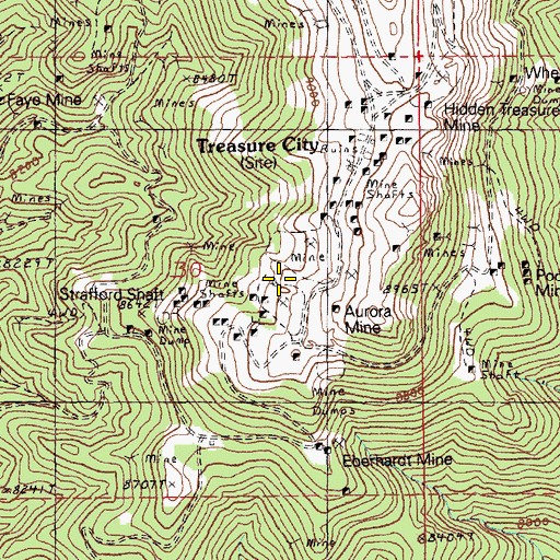 Topographic Map of Chloride Flat, NV