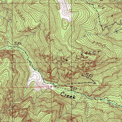 Topographic Map of Muncy Creek Mine, NV