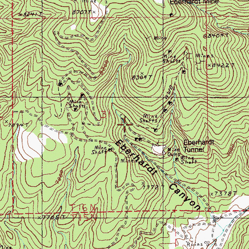 Topographic Map of Menken (historical), NV