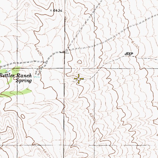 Topographic Map of Tree Spring, NV