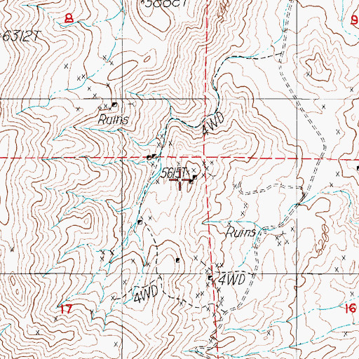 Topographic Map of Pocatello Mine, NV