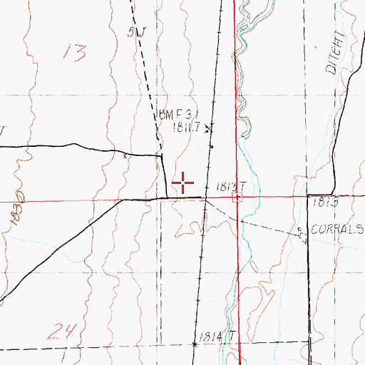 Topographic Map of Melvin (historical), NV