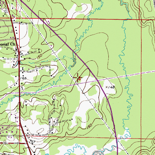 Topographic Map of KIXK-FM (El Dorado), AR