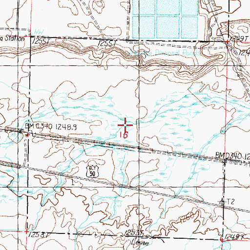 Topographic Map of A Drain, NV