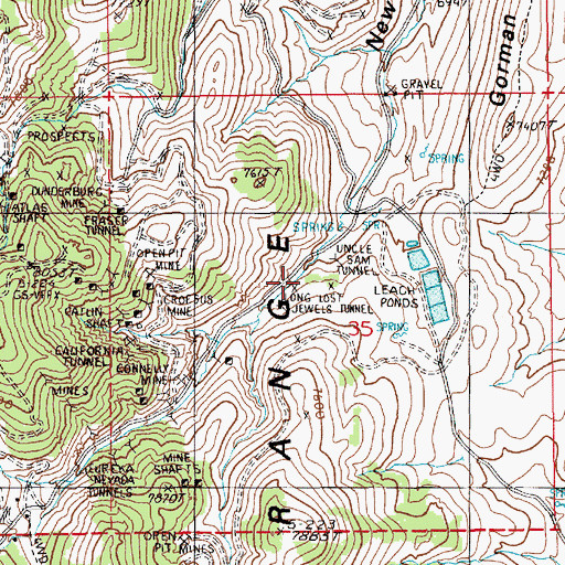 Topographic Map of Mayberry Tunnel, NV