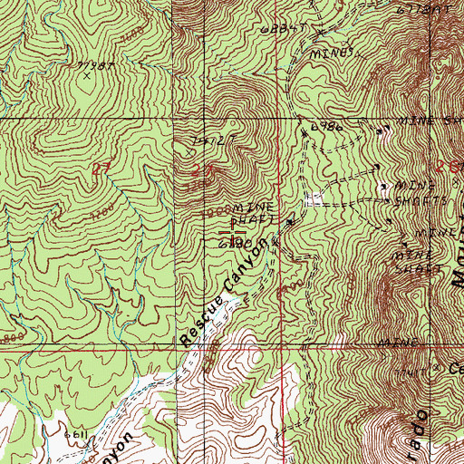 Topographic Map of Autumn Number Two Mine, NV
