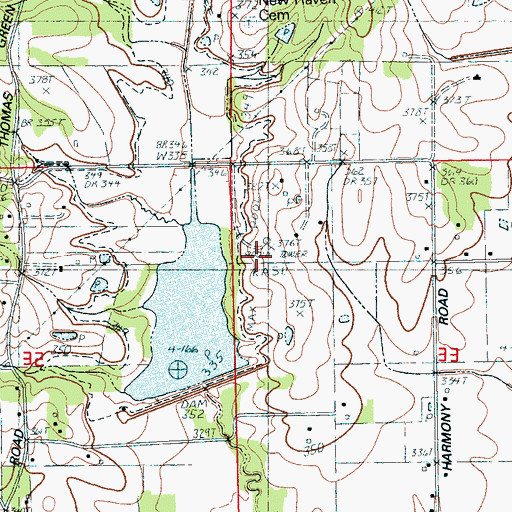 Topographic Map of KASU-FM (Jonesboro), AR
