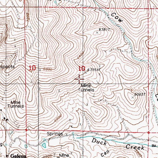 Topographic Map of Armour Mine, NV