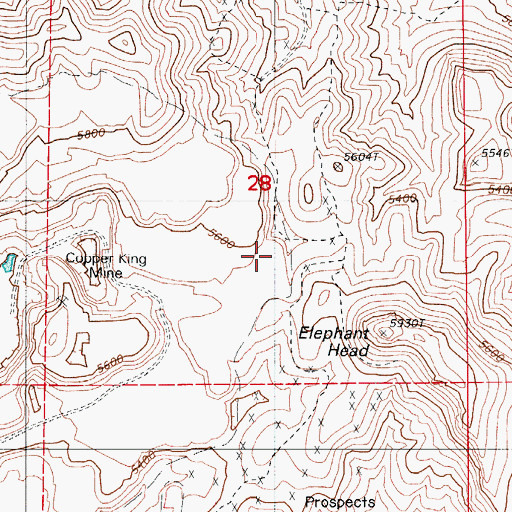 Topographic Map of Carrisa Mine, NV