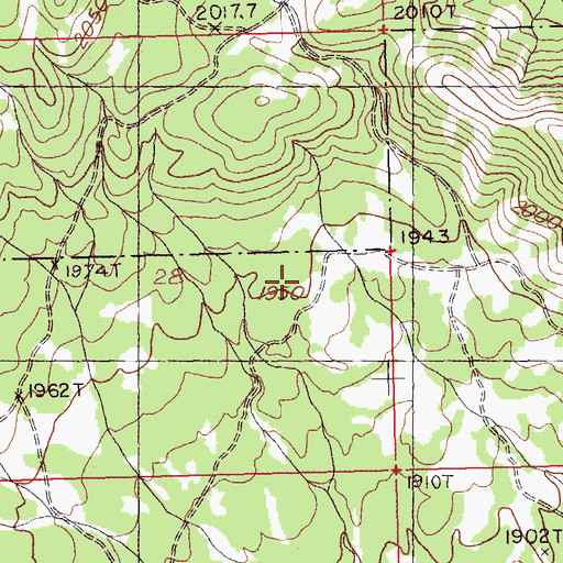 Topographic Map of Warm Creek Mining District, NV