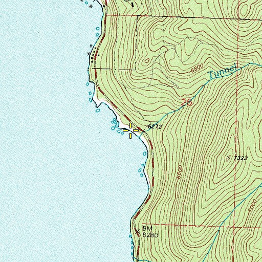 Topographic Map of Hidden Beach, NV