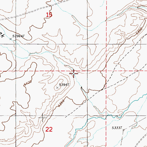 Topographic Map of Lamb Creek, NV