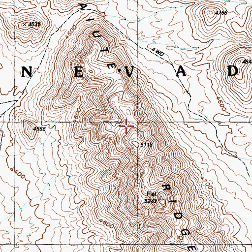 Topographic Map of Paiute Ridge, NV