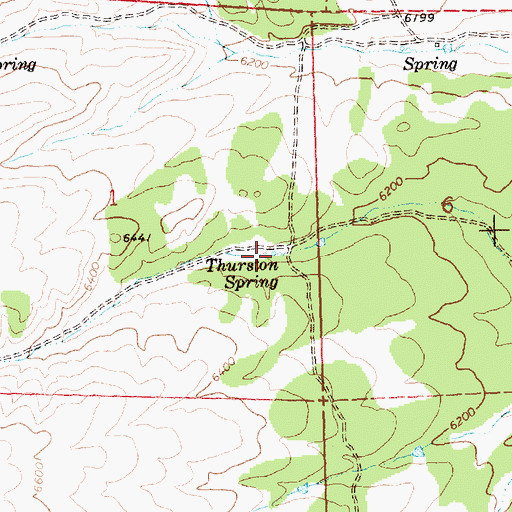 Topographic Map of Thurston Spring, NV